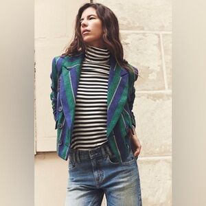 Reitmans Striped Turtleneck Top, Black & White, Size XS NWT